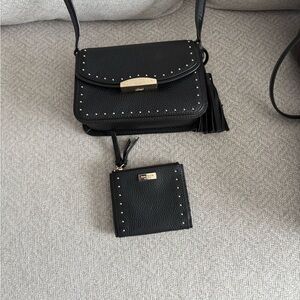 Kate Spade ♠️ Black Studded Crossbody Bag and Wallet Set